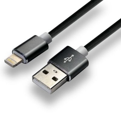 3. Kabel zasilający everActive CBS-1IB (USB - Lightning ; 1m; kolor czarny)