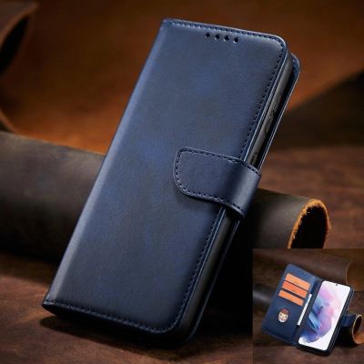 20. Magnet Case elegancki futerał etui pokrowiec z klapką i funkcją podstawki Samsung Galaxy S22+ (S22 Plus) niebieski