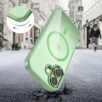 7. Etui Tech-Protect MagMat MagSafe na iPhone 17 - przezroczysto-zielone