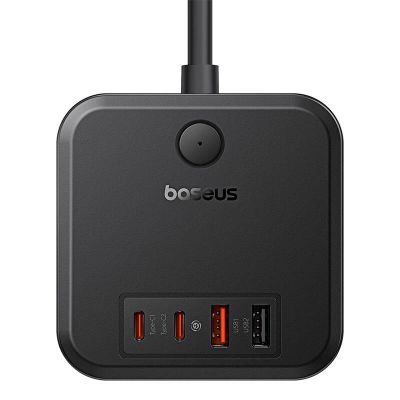 2. Listwa zasilająca Baseus PowerCombo 3AC+2U+2C 30W EU (1,5m; czarny)