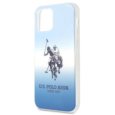 8. Etui U.S. Polo Assn. Gradient Pattern Collection na iPhone 12 mini - niebieskie