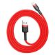 6. Kabel Baseus Cafule USB-A / Lightning 2.4A QC 3.0 1 m - czerwony