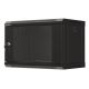 28. Szafa instalacyjna rack wisząca 19" 6U 540x350 czarna drzwi przeszklone LANBERG (Flat Pack)