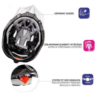 55. Kask rowerowy Meteor MV29 Drizzle 24713-24714