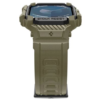 5. Pasek Spigen Rugged Armor ”Pro” na Apple Watch 10 (46 MM) - zielony