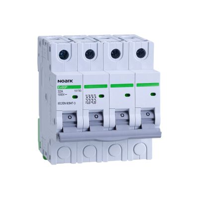 Rozł. izol. DC do aplik. fotowolt. NOARK , szer. 4 moduły, 4-bieg., 50A, 1000V DC