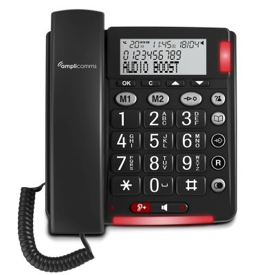 7. amplicomms Bigtel 48 Plus Telefon analogowy Nazwa i identyfikacja dzwoniącego Ciemny Szary