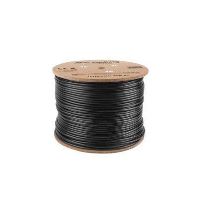6. Kabel sieciowy zewnętrzne Lanberg LCU6-21CU-0305-BK (UTP; 305m; kat. 6; kolor czarny)