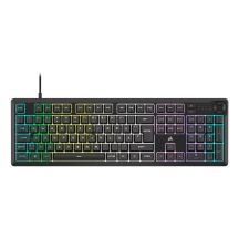 Klawiatura CORSAIR Tas K55 CORE BLACK RGB, Gumowa kopuła, Mechaniczna, USB