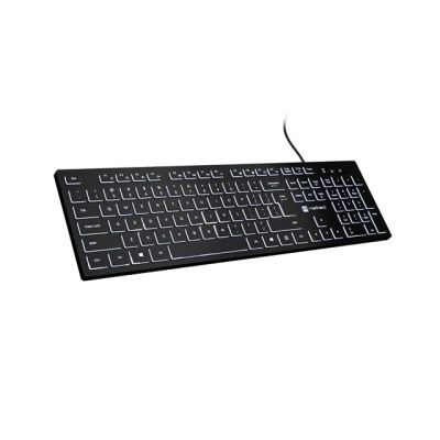 3. NATEC KLAWIATURA HERRING GLOW US BIAŁE PODŚWIETLENIE