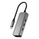 6. Satechi 4-In-1 USB-C Hub - hub do urządzeń mobilnych USB-C (3x USB-C 3.2 gen2 10Gbps, 2.5 Gigabit Ethernet) (space gray)