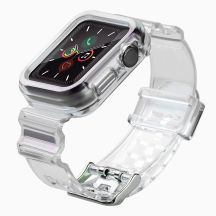 Silikonowa opaska pasek bransoleta bransoletka etui Strap Light Set do zegarka Apple Watch 40 mm - czarna