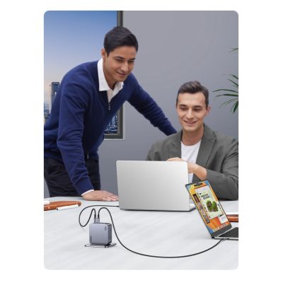 9. Ugreen Nexode Pro 160W GaN Charger with USB-C Cable Uniwersalne Czarny, Szary Prąd przemienny Szybkie ładowanie Wewnętrzna
