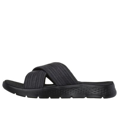 6. Skechers damskie Japonki GO WALK FLEX SANDAL IMPRESSED 141420 BKGY