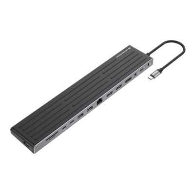 2. Stacja dokująca CONCEPTRONIC 14-1 USB-C->2xHDMI/DP/2xUSB-C/+ 18cm bk