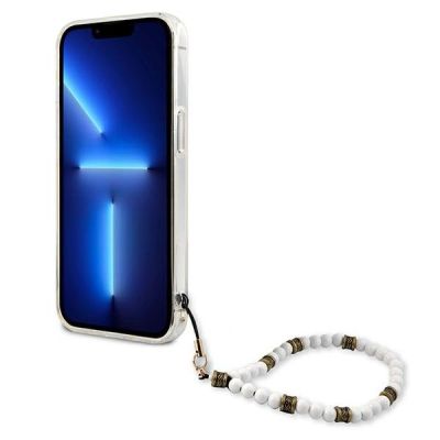 5. Etui Guess White Pearl na iPhone 13 Pro / iPhone 13 - przezroczyste