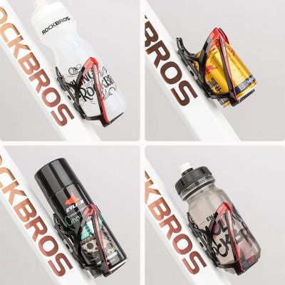 6. Uchwyt rowerowy Rockbros FK338 na bidon - czarno-czerwony