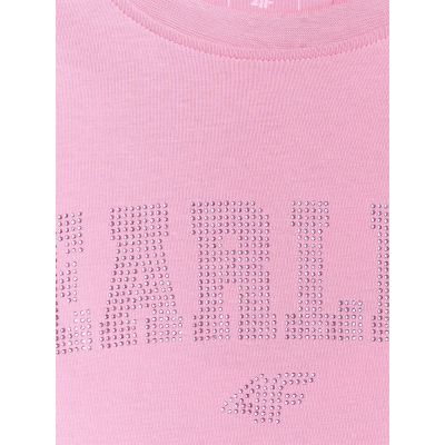 8. T-shirt loose z nadrukiem dziewczęcy 4F 4FJRSS26TTSHF3453-56S