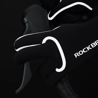 6. Rękawiczki rowerowe Rockbros pełne, wodoodporne, rozmiar: XXL - czarne