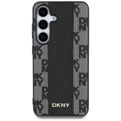 3. Etui DKNY Leather Checkered Pattern MagSafe do Samsung Galaxy S25 czarny