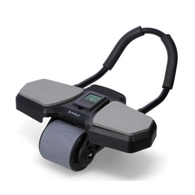 21. KA10 BLACK KÓŁKO ABS AUTOMATYCZNE KOŁO DO ĆWICZEŃ MIĘŚNI BRZUCHA Z PODPARCIEM