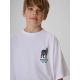 3. T-shirt regular z nadrukiem chłopięcy 4F 4FJKAW26TTSHM4457-10S