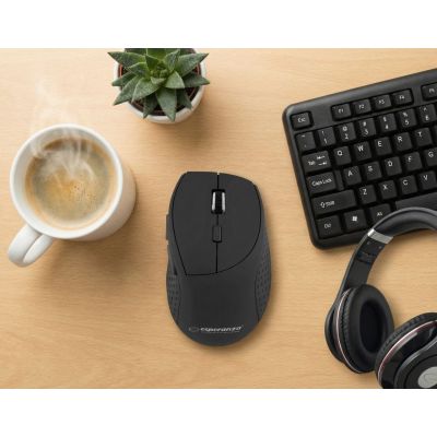8. Mysz Esperanza Andromeda EM123K (optyczna; 2400 DPI; kolor czarny)