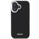 3. Etui DKNY Plain Silver Logo MagSafe na iPhone 16 - czarne