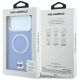 8. Etui Karl Lagerfeld with Ring Stand 360 Choupette Head Pin MagSafe na iPhone 18 Pro Max / 17 Pro Max - jasnoniebieskie