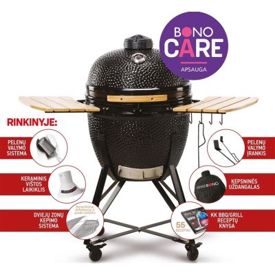 7. Kamado Bono Grande Ceramic Grill 23” Kamado barbecue/grill Wózek Węgiel drzewny (paliwo) Czarny