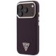 2. Etui Guess Grained Triangle Logo MagSafe na iPhone 18 Pro / 17 Pro - burgundowe