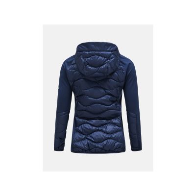 4. Kurtka Peak Performance W Helium Down Hybrid Hood granatowy - M