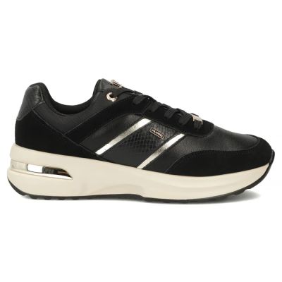3. Skórzane półbuty damskie sneakersy czarne Filippo DP7772