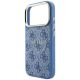 6. Etui Guess Embossed 4G Classic MagSafe na iPhone 17 Pro Max / 18 Pro Max - niebieskie