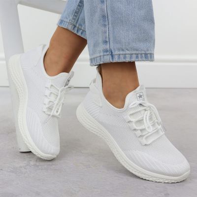 14. Buty sportowe siatkowe lekkie białe News 3634