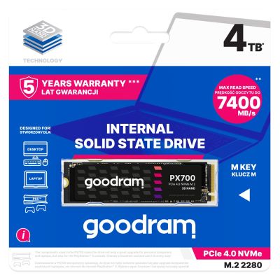 2. SSD GOODRAM PX700 M.2 PCIe 4x4 4TB RETAIL