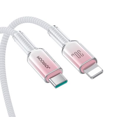 7. Kabel Joyroom S-A42 Crystal-Clear Series 30W USB-C - Lightning 1,2m - biały