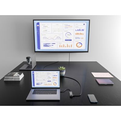 7. Equip 133489 stacja dokująca Przewodowa USB 3.2 Gen 1 (3.1 Gen 1) Type-C Szary