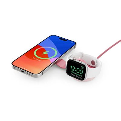 13. Twelve South ButterFly SE - ładowarka bezprzewodowa Qi2 do dwóch urządzeń kompatybilna z MagSafe, kabel USB-C w zestawie (pink)