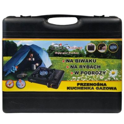 5. ELICO BDZ-155B Kuchenka gazowa turystyczna walizkowa kempingowa na Kartusze 2,2KW, Zapalnik Piezo.