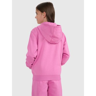 2. Bluza dresowa rozpinana z kapturem dziewczęca 4F 4FJRAW25TSWSF2466-54S