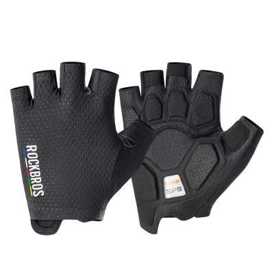 Rękawiczki rowerowe Rockbros TLS004 ROAD TO SKY krótkie amortyzujące M - czarne