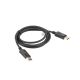 2. Kabel Lanberg  CA-DPDP-10CC-0018-BK (DisplayPort Męski - DisplayPort Męski; 1,8m; czarny)