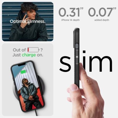 10. Etui Spigen Mag Armor na iPhone 14 Plus - czarny mat
