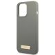 6. Etui Guess Silicone Logo Plate MagSafe na iPhone 13 Pro / iPhone 13 - szare