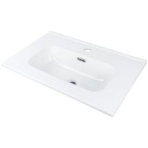 Umywalka ceramiczna wpuszczana z miejscem na baterię - 60 cm