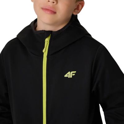 5. Kurtka dla chłopca 4F softshell M598 głęboka czerń 4FJWAW26TSOFM598 20S