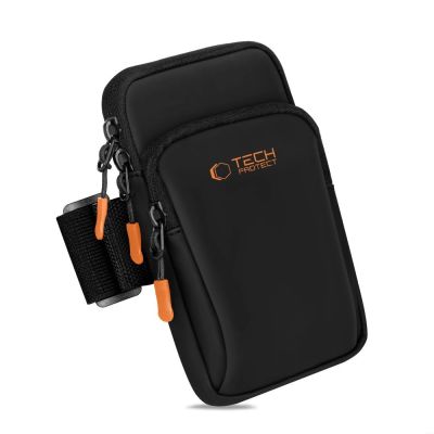 4. Etui Tech-Protect M7 Universal Sport Armband - czarno-pomarańczowa