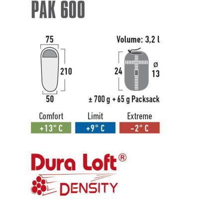 7. Śpiwór High Peak Easy Lite Pak 600 210x75x50 23244