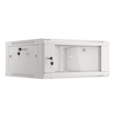 6. Szafa Rack Lanberg  WF01-6604-10S (4U; 280mm / 600mm / 600 mm; wisząca; Szklane; 19''; kolor szary)